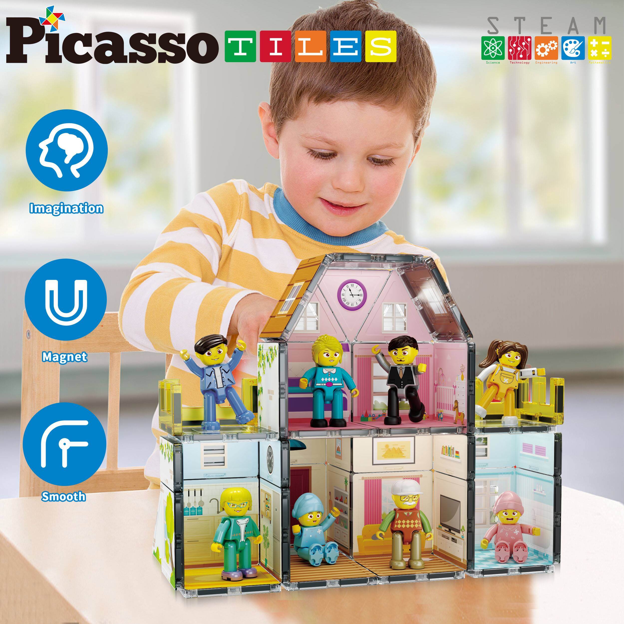 Picasso Tiles

STEAM

Imagination  
Magnet  
Smooth