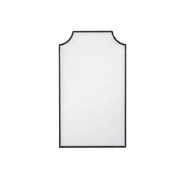 Elegant Kitchen and Bath - Notched Metal Mirror 24x42 inch - Black