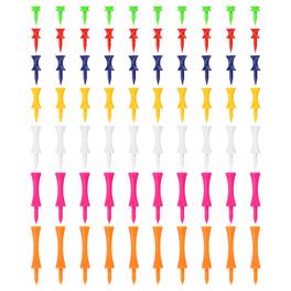 Unique Bargains - Plastic Step Down Golf Tees, 1/2/3 Inch Unbreakable Plastic Tees Bulk, 140pcs - Fits Practice/Outdoor/Course/Competition - Multicolor