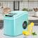 Alt View 2. Costway - Portable Compact Electric Ice Maker Machine Mini Cube 26lb/Day - Mint Green.