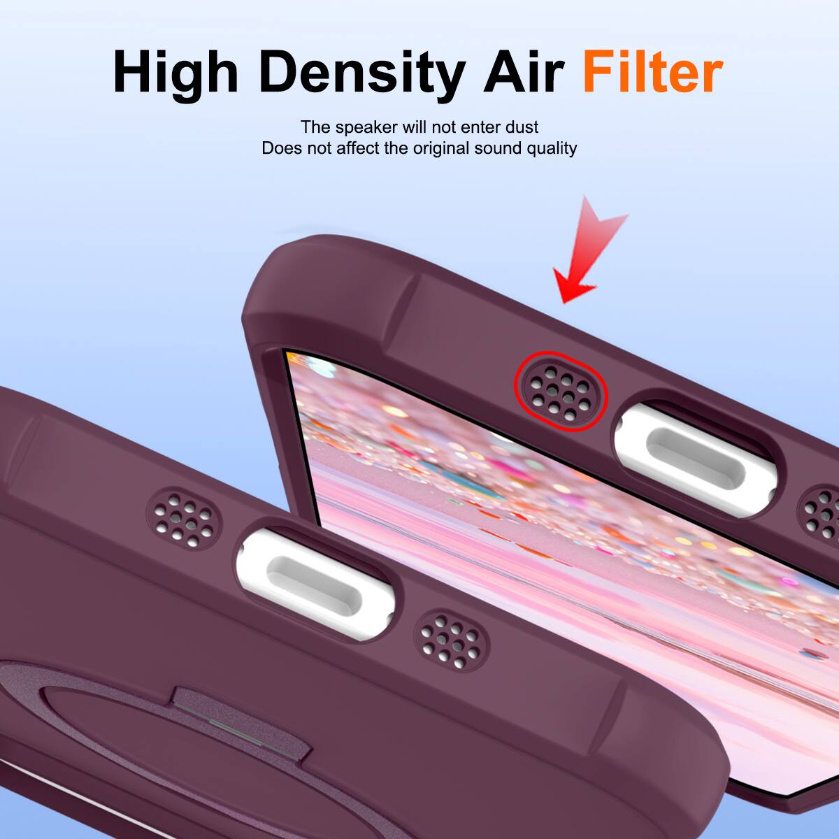 High Density Air Filter

The speaker will not enter dust  
Does not affect the original sound quality