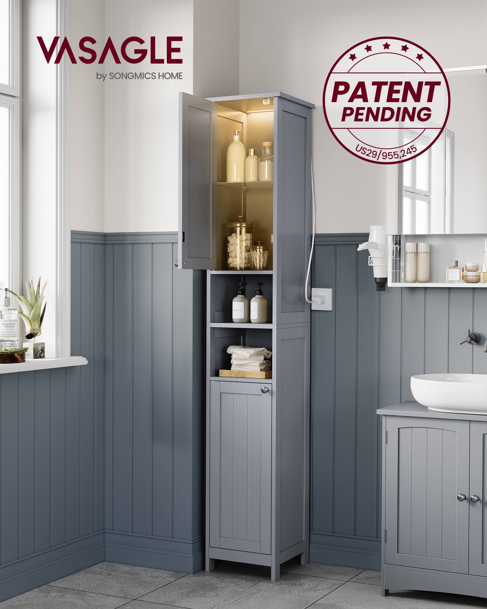 VASAGLE by SONGMICS HOME  
PATENT PENDING  
US29/955,245