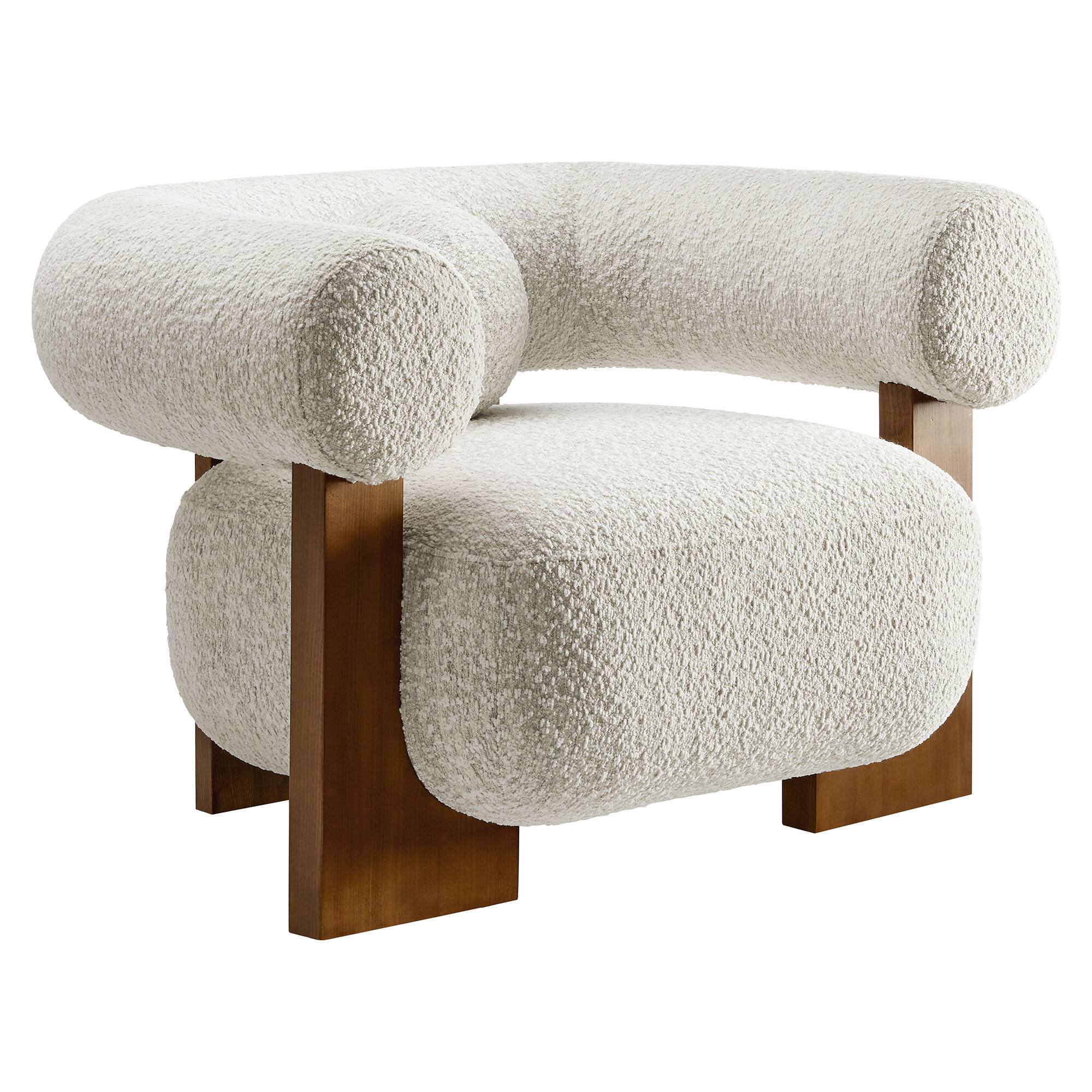 Angle. Modway - Jace Boucle Accent Chair by Modway - Pearl.