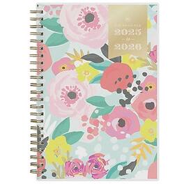 2025-2026 Day Designer for Blue Sky Secret Garden Mint 5" x 8" Academic Year Weekly & Monthly Planner, Plastic Cover - Multicolor