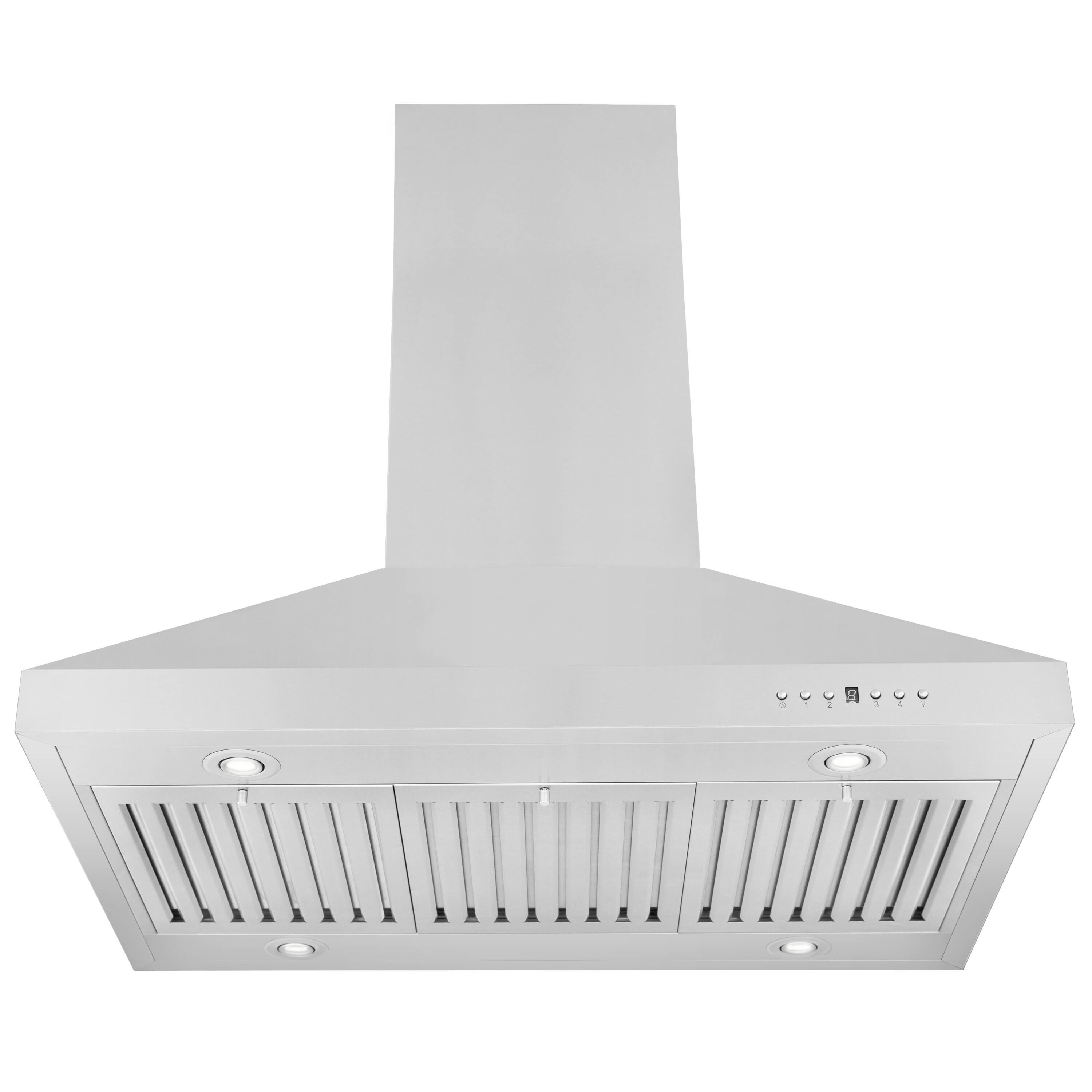 Back. ZLINE - 36" Externally Vented Range Hood - Stainless steel.