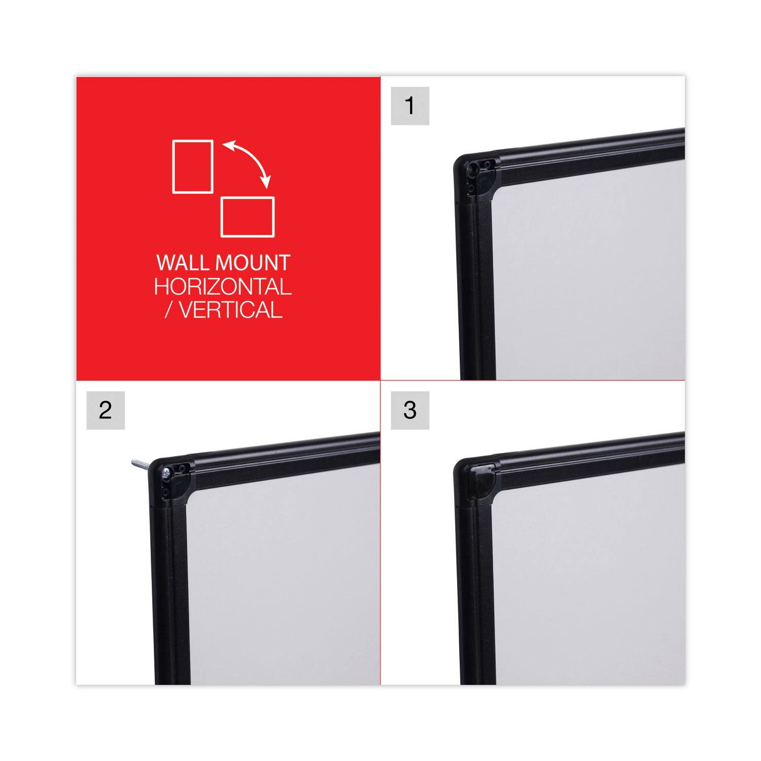 1. WALL MOUNT HORIZONTAL / VERTICAL

2. [Image of a wall mount bracket]

3. [Image of a wall mount bracket]
