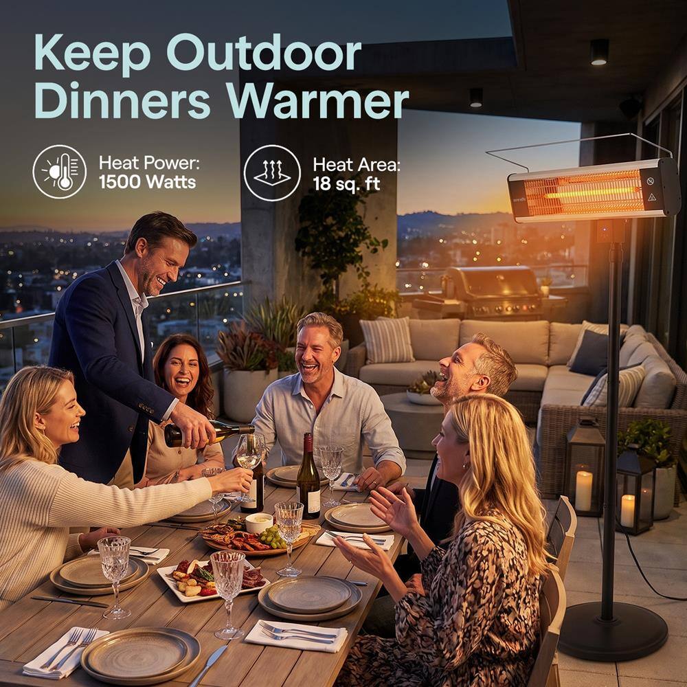 Keep Outdoor Dinners Warmer

Heat Power: 1500 Watts

Heat Area: 18 sq. ft
