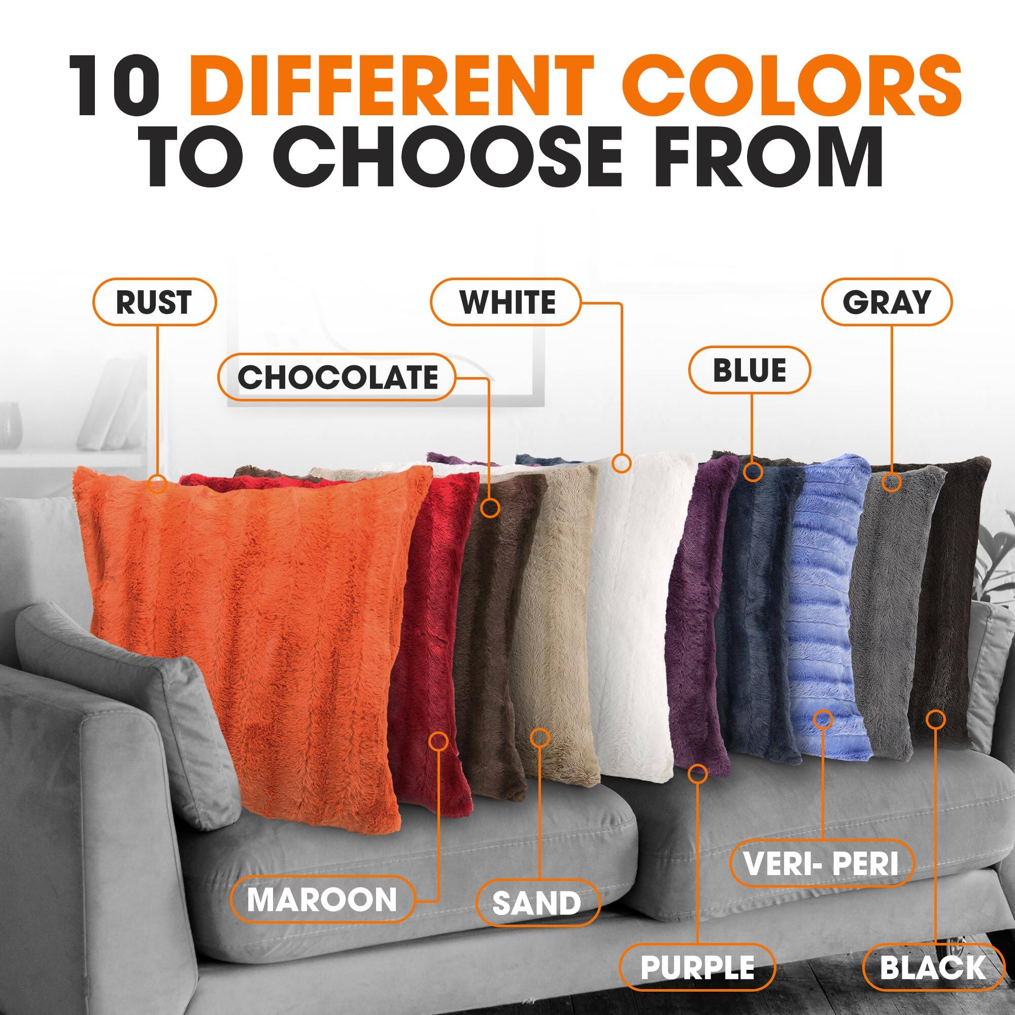 10 DIFFERENT COLORS TO CHOOSE FROM

RUST
WHITE
GRAY
CHOCOLATE
BLUE
MAROON
SAND
VERI-PERI
PURPLE
BLACK