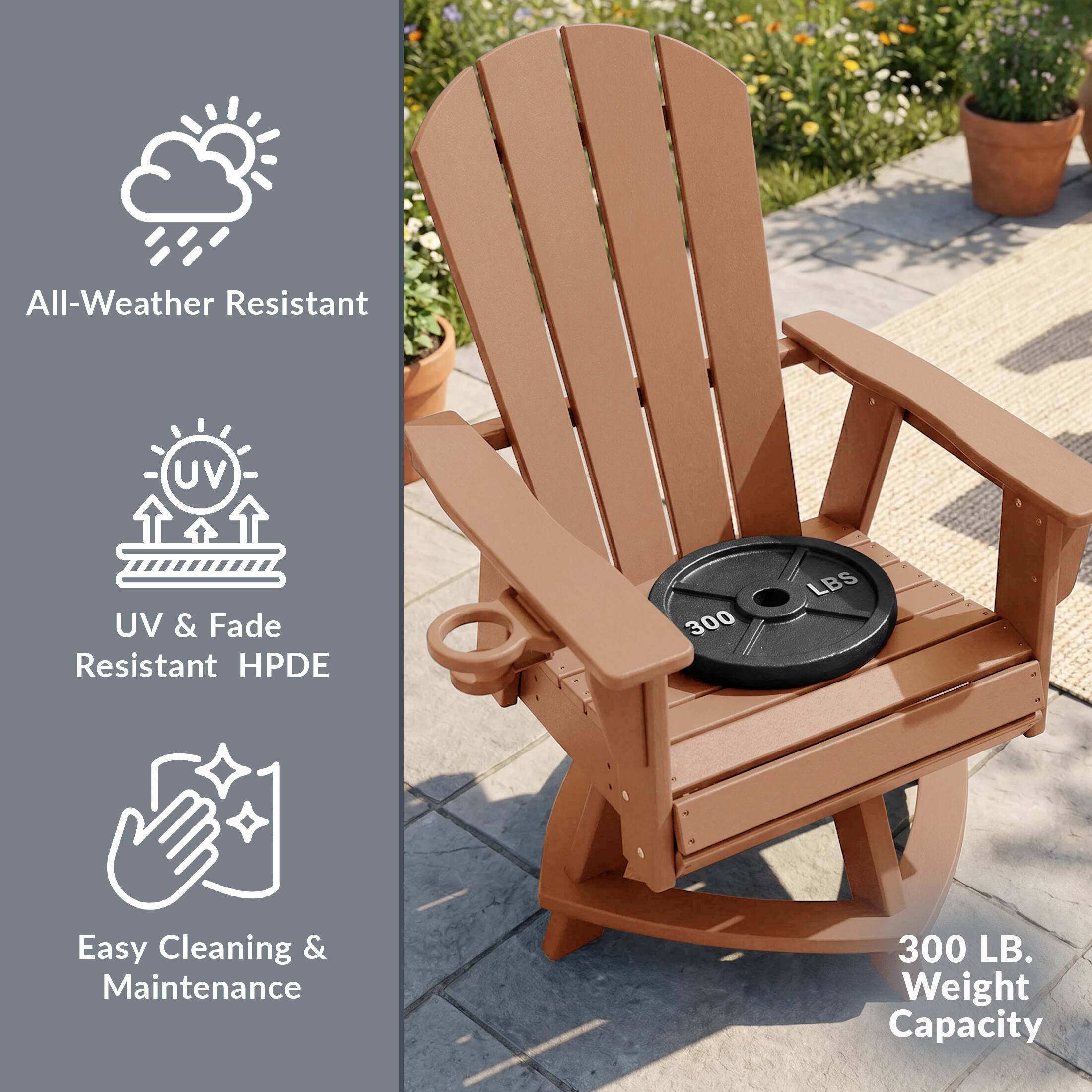 All-Weather Resistant  
UV & Fade Resistant HPDE  
Easy Cleaning & Maintenance  
300 LB. Weight Capacity