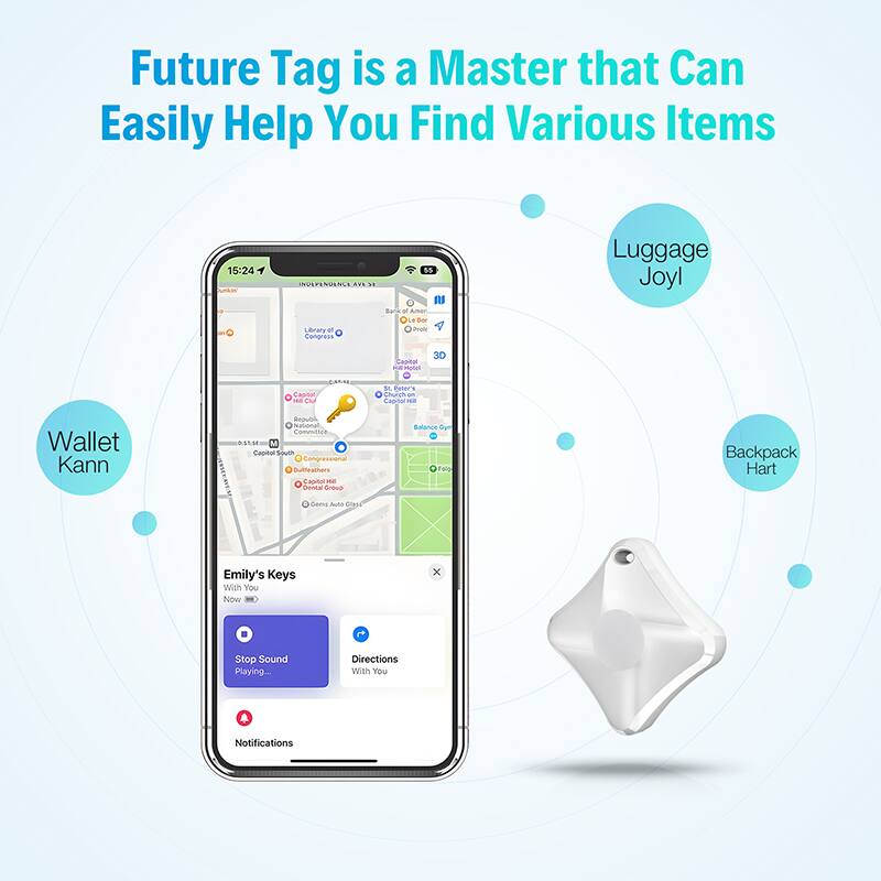 Future Tag is a Master that Can Easily Help You Find Various Items

15:24

S5 USPENUENLLZER D Bark of America do Ukinary of -o Congieus Luggage Joyl CANN makon 00 Capital -d ch M Ener's Chunsn - ta - Wallet Kann Reou Natonal Commance Canitor Shurn Conpretenta BDulfeathers Foa Gs Crou Balano4 wum fws Backpack Hart Sena Auto Qesd Emily's Keys With You Now - x Stop Sound Playing... Directions With You A Notifications