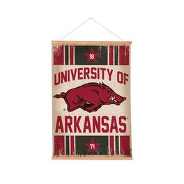 Evergreen Enterprises - Arkansas Razorbacks 24" x 36" Antique Style Canvas Wall Art Tapestry with Wood Frame - Multicolor