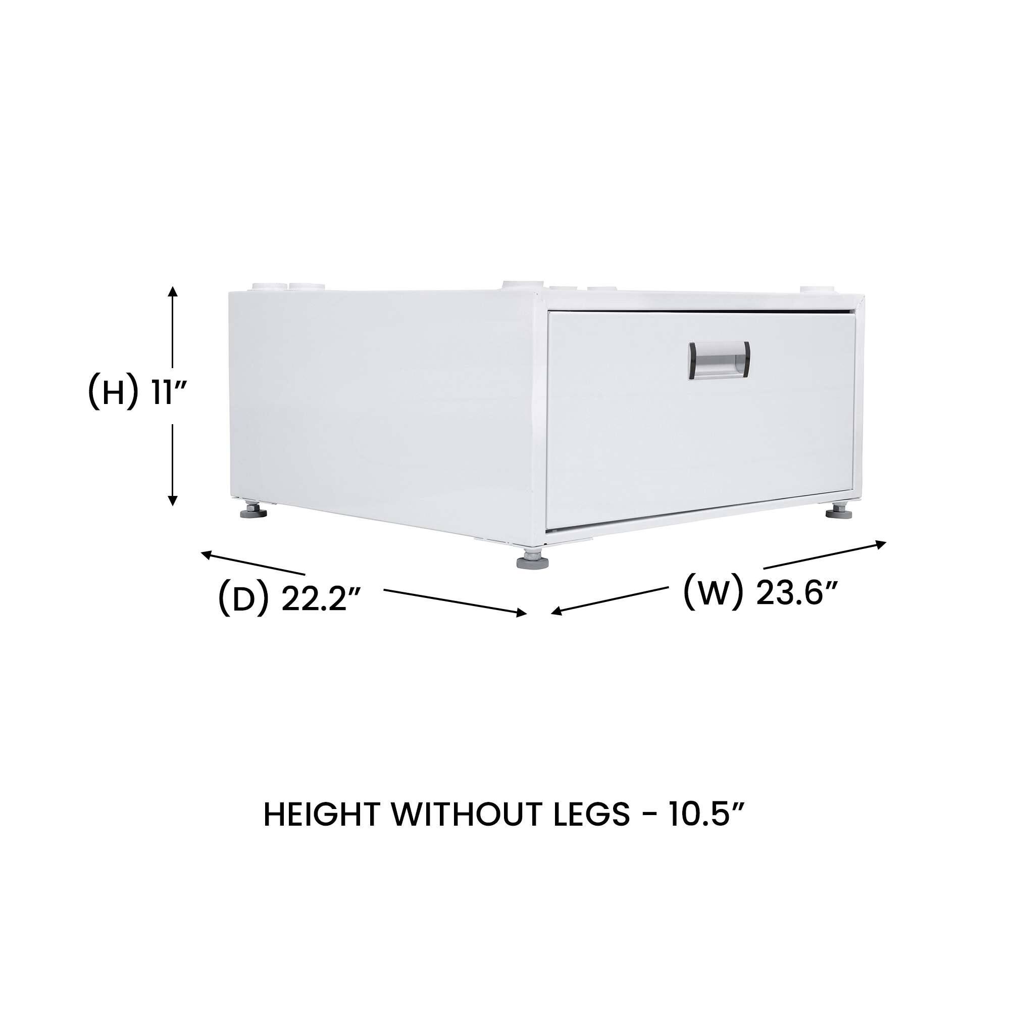 (H) 11"  
(D) 22.2"  
(W) 23.6"  

HEIGHT WITHOUT LEGS - 10.5"