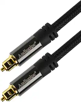 Audiopipe - 6 Foot Optical Audio Cable - Black