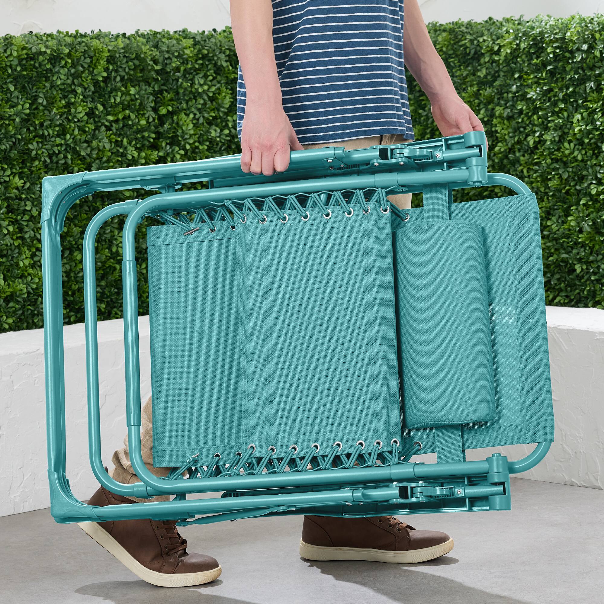 Alt View 2. Best Choice Products - Best Choice Products Monochromatic Zero Gravity Chair, Folding Patio Recliner w/Side Tray, Headrest - Caribbean - Caribbean.