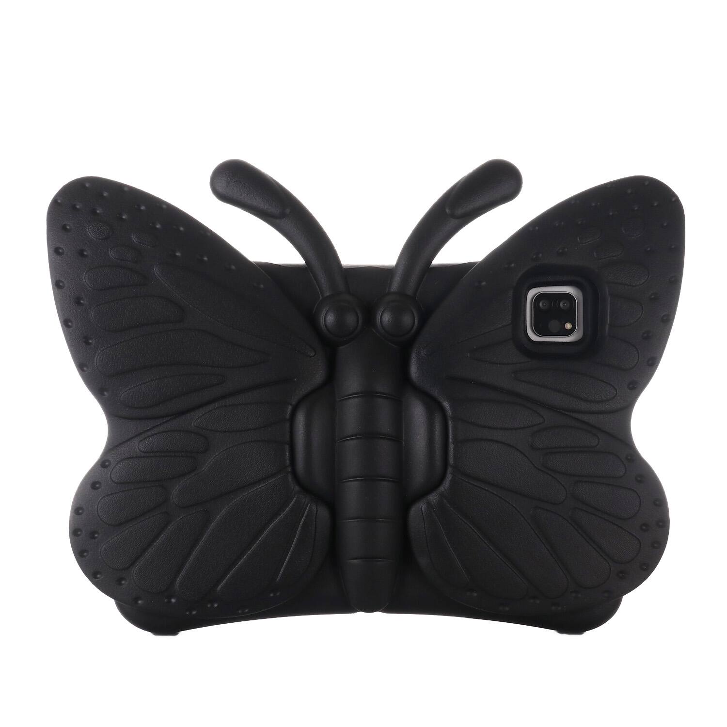 Back. Dteck - For Apple iPad mini (A17 Pro) 2024/mini 6th Kid Case Butterfly Kickstand Light EVA Full Body Protective Cover - Black.