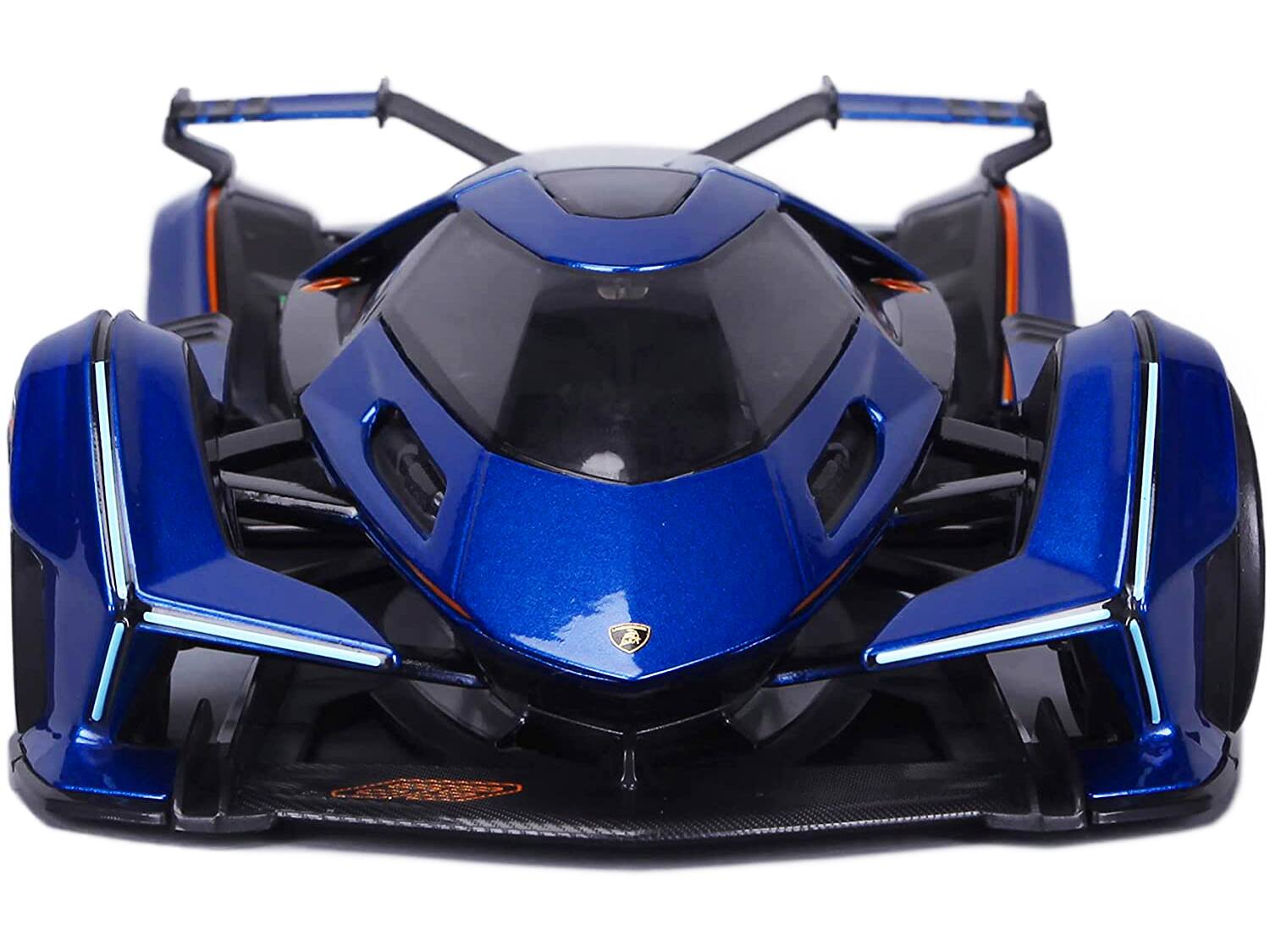 Alt View 2. Maisto - Lamborghini V12 Vision Gran Turismo Blue Metallic 1/18 Diecast Model Car by Maisto.