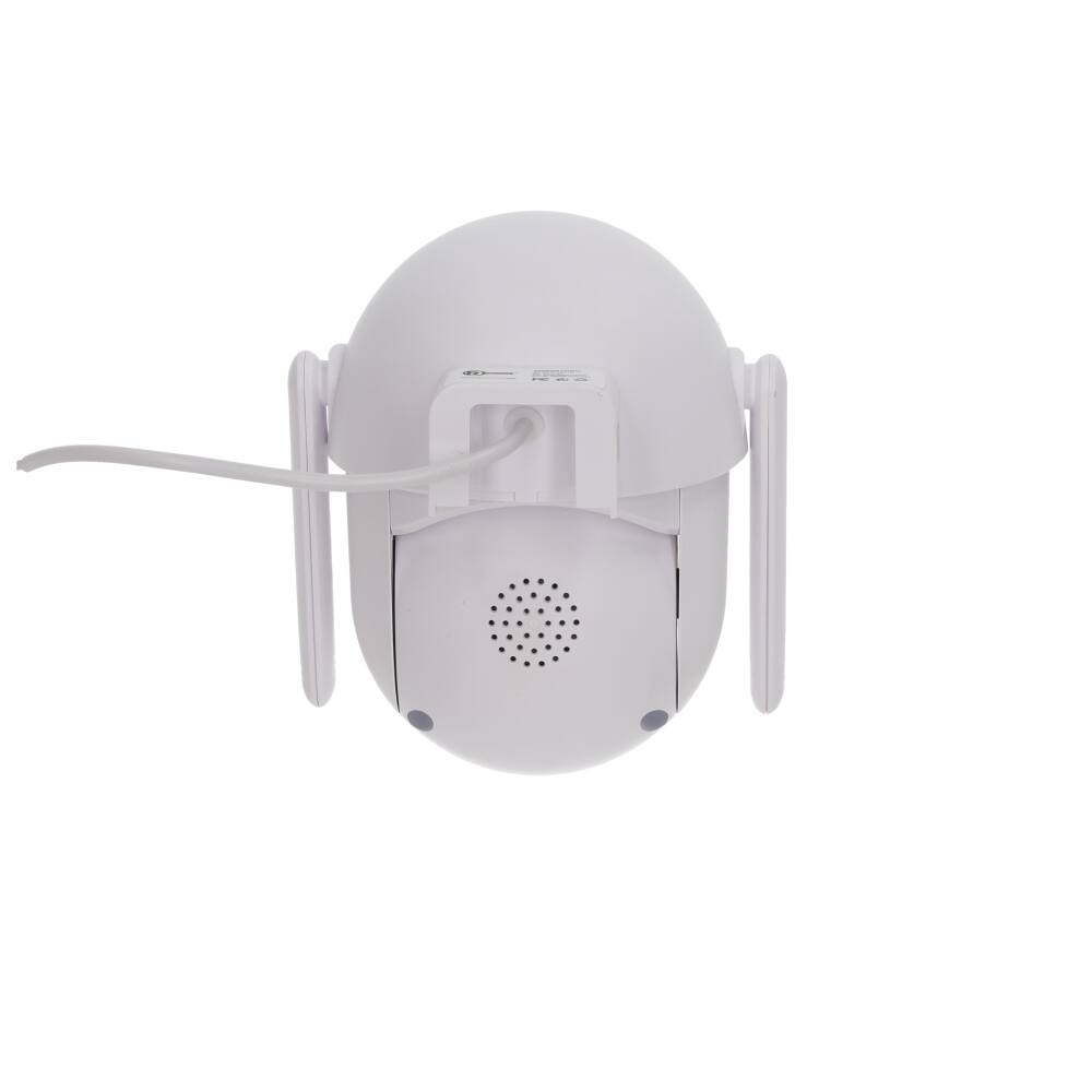 Left. RadioShack - RadioShack Outdoor Security Camera 3MP 1296P WiFi Pan/Tilt Smart Camera – 6301916.