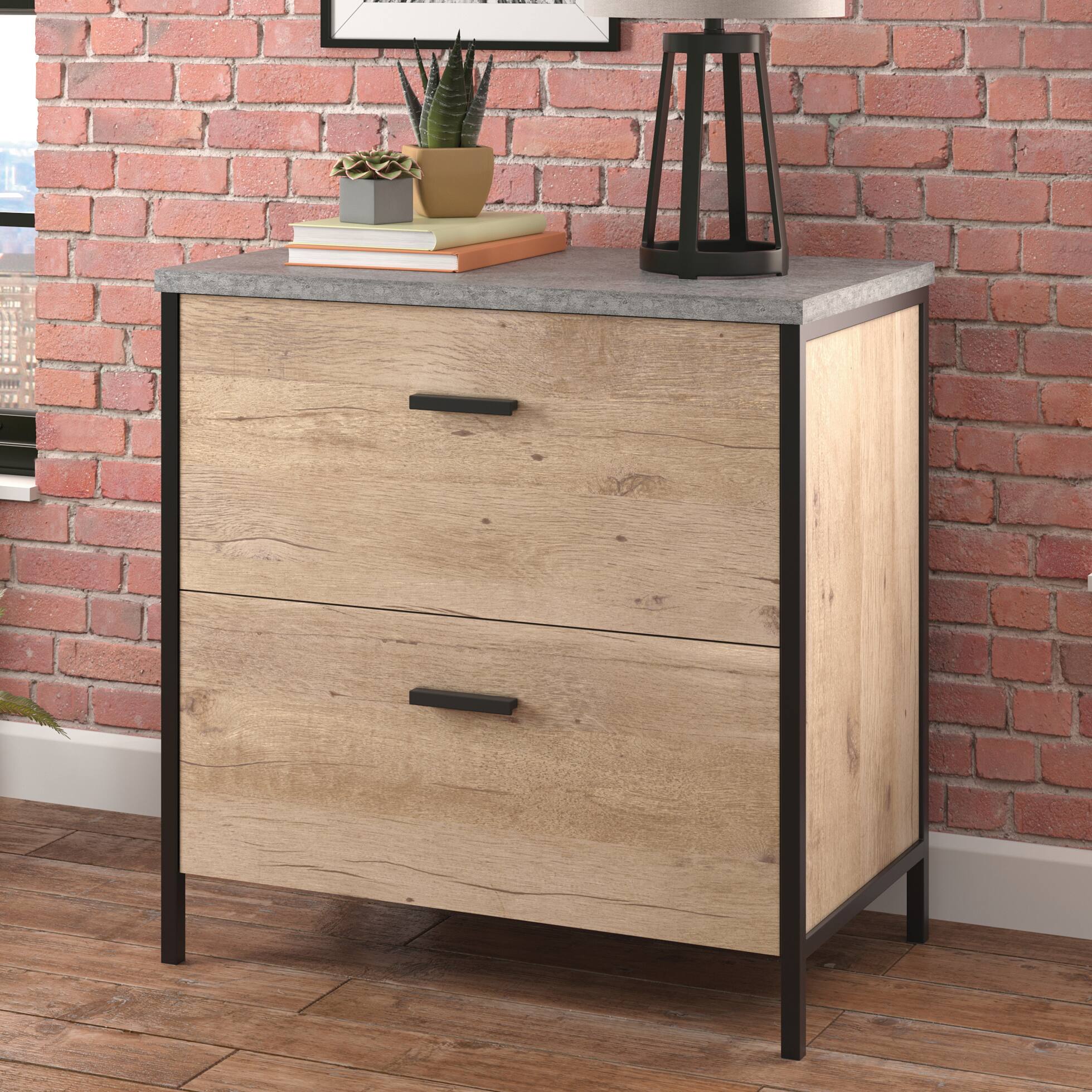Alt View 11. Sauder - Market Commons 2-Drawer Lateral File Cabinet - Prime Oak.