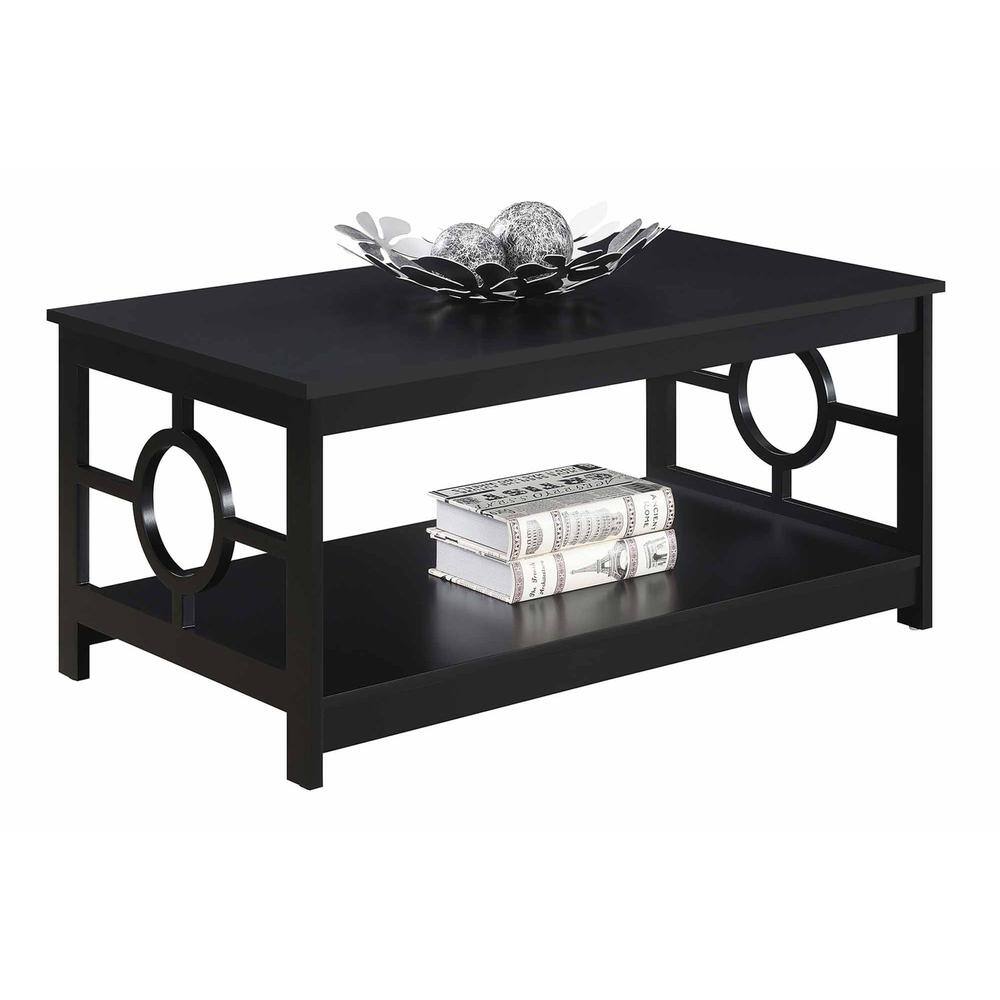 Angle. Convenience Concepts - Ring Coffee Table - Black.