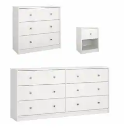Tvilum - Portland 3-Piece Bedroom Set - White
