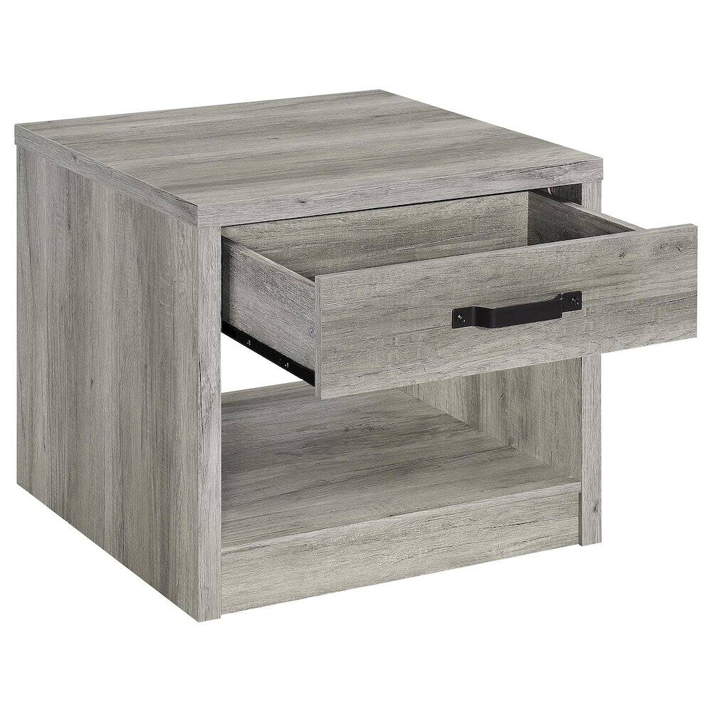 Alt View 3. Coaster Co. of America - Felix 2-piece Coffee and End Table Set Grey Driftwood - Brown.