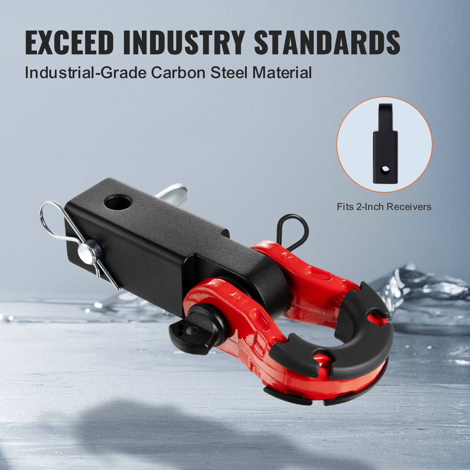 EXCEED INDUSTRY STANDARDS  
Industrial-Grade Carbon Steel Material  

Fits 2-Inch Receivers