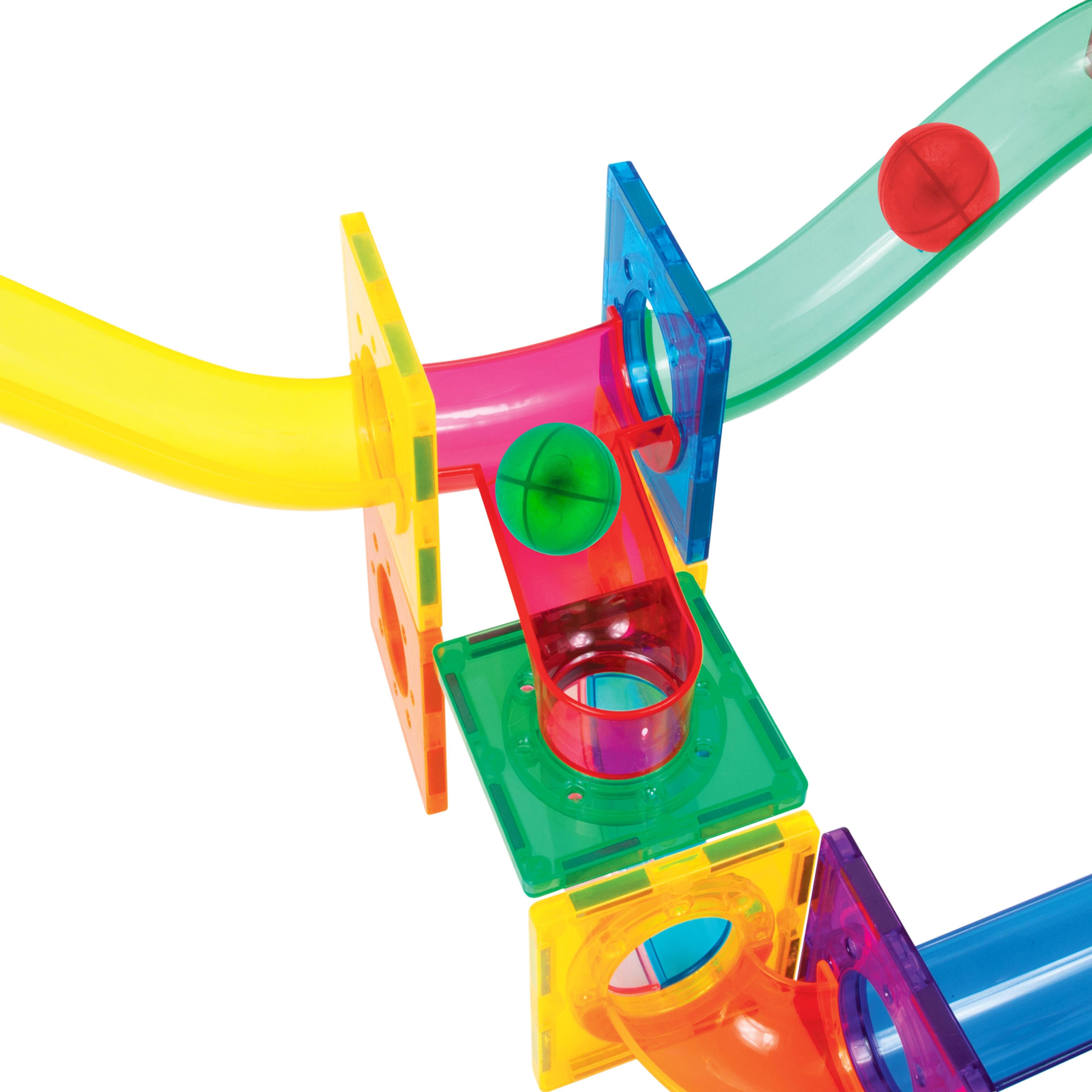 Alt View 4. PicassoTiles - PICASSO-TILES Marbles for Marble Run Magnetic Tiles for Kids – 4PCS STEM Building Blocks Balls Toy.