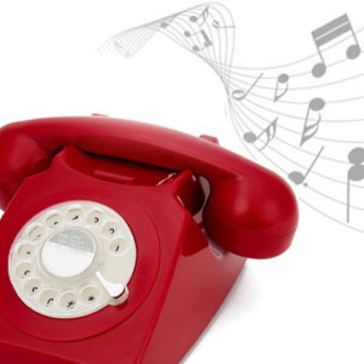 Alt View 4. PopMarket - GPO Retro GPO746RRD 746 Desktop Rotary Dial Telephone - Red   - MISC ACCESSORY - Red.