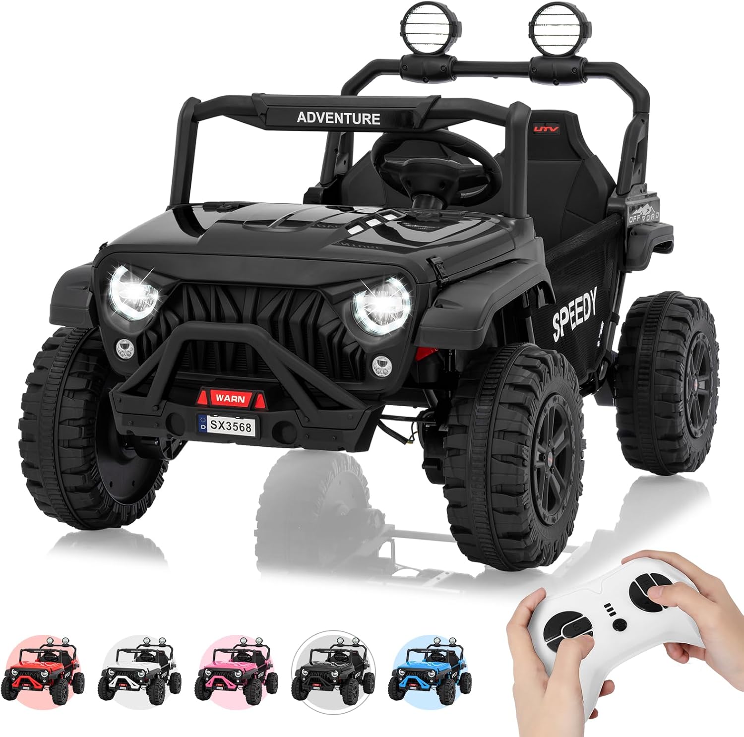 Homhougo - 2 Seater Ride on Car for Kids, 24V Ride on Toy, Fast 4.97MPH Truck, 4WD Kids Electric Vehicles with Remote Control price history on PriceWatchPro