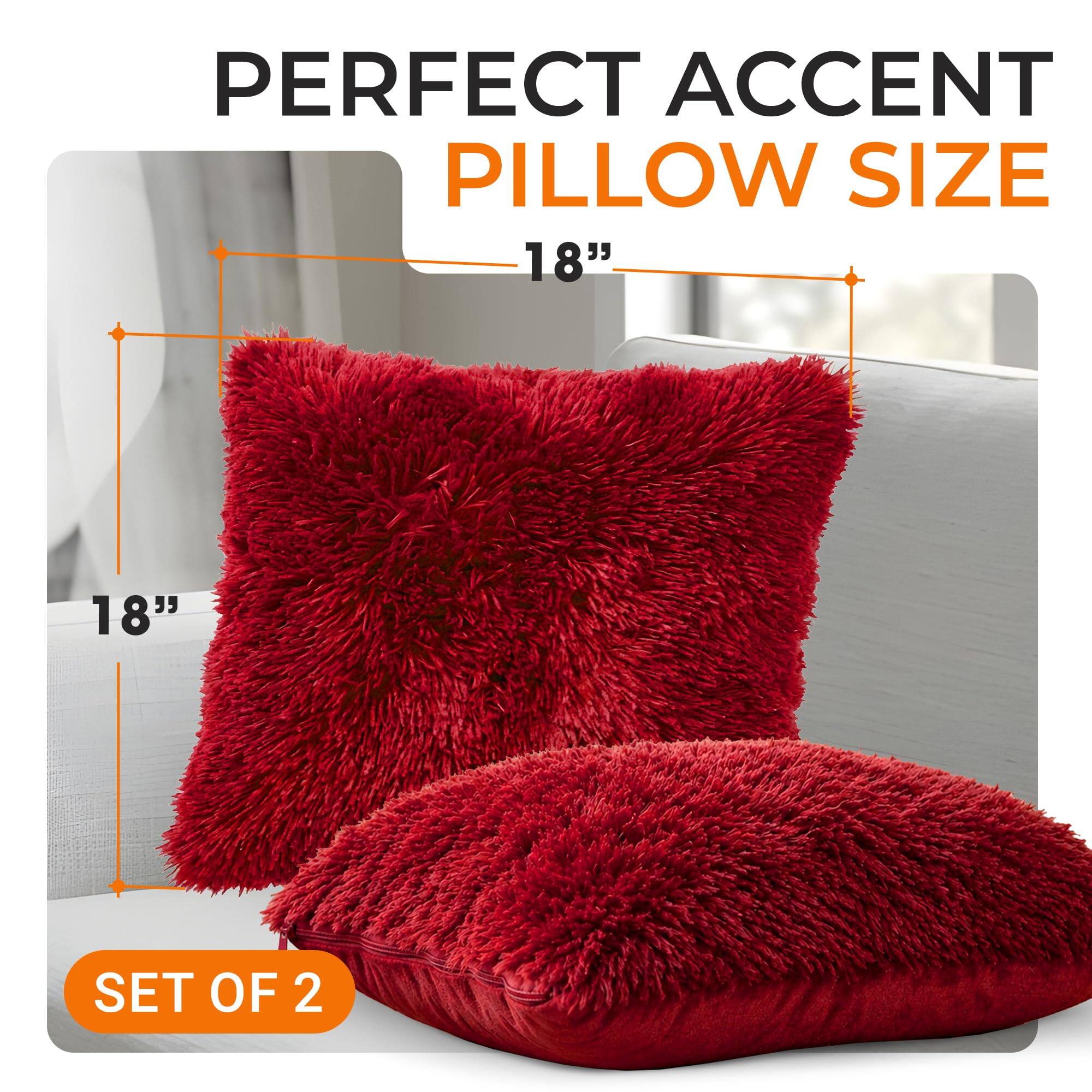 PERFECT ACCENT PILLOW SIZE 18"  
18"  
SET OF 2