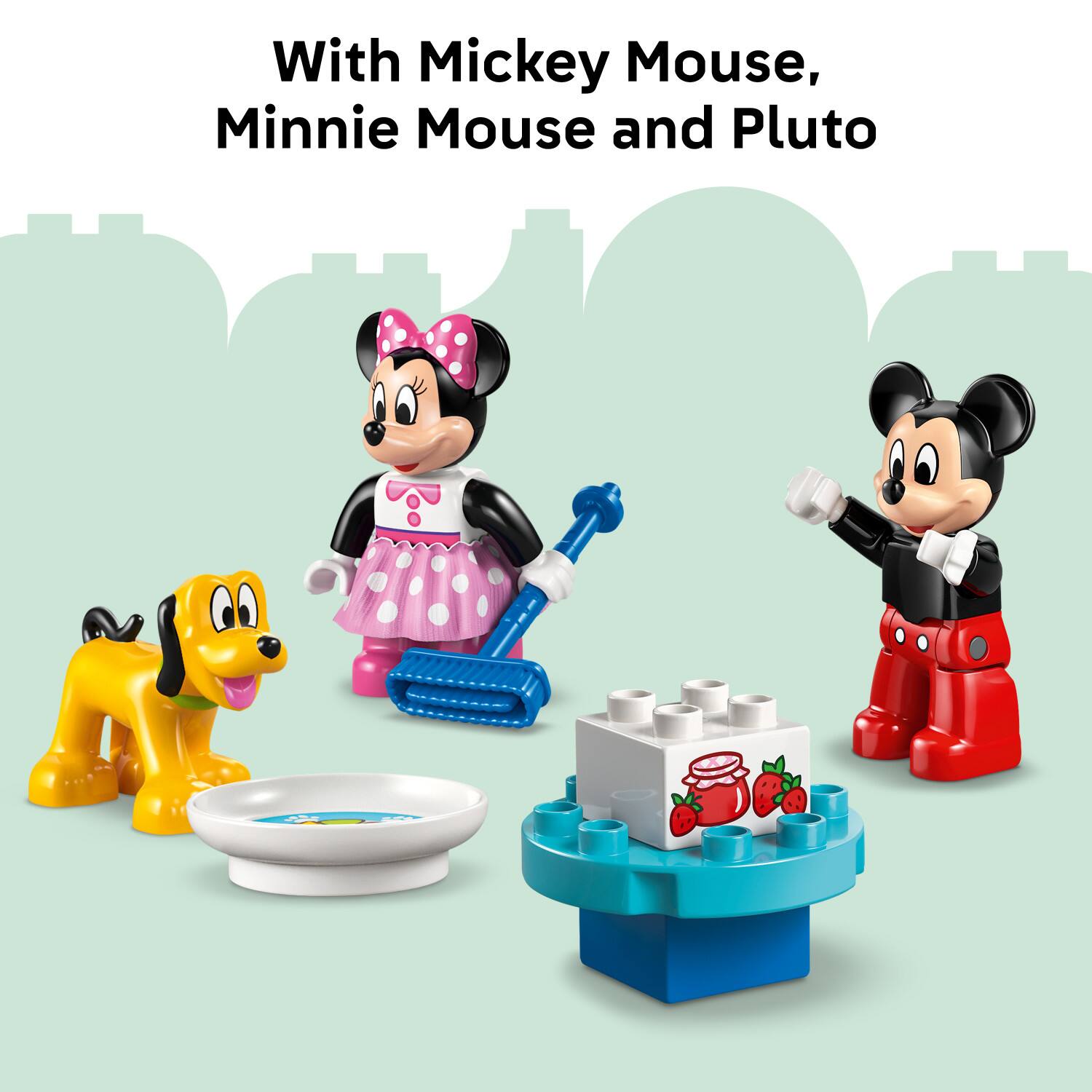 With Mickey Mouse, Minnie Mouse and Pluto
