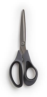 Alt View 1. TRU RED - 8" Titanium Coated Scissors, Straight Handle, 2/Pack - Gray.