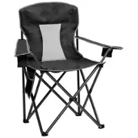 Bestier Folding Lawn Chair with Jacquard Mesh Seat - Black - Front_Zoom