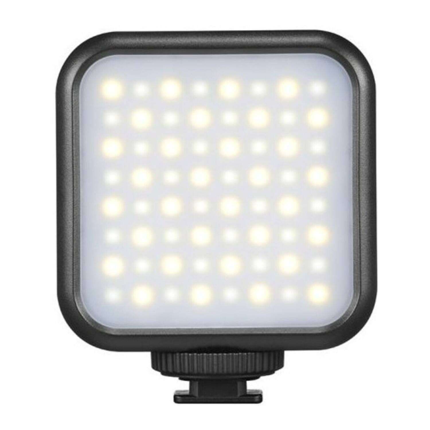 Front. Godox - Godox LED6Bi Litemons Bi Color Type C Port Black LED Light with Cold Shoe Mounts.