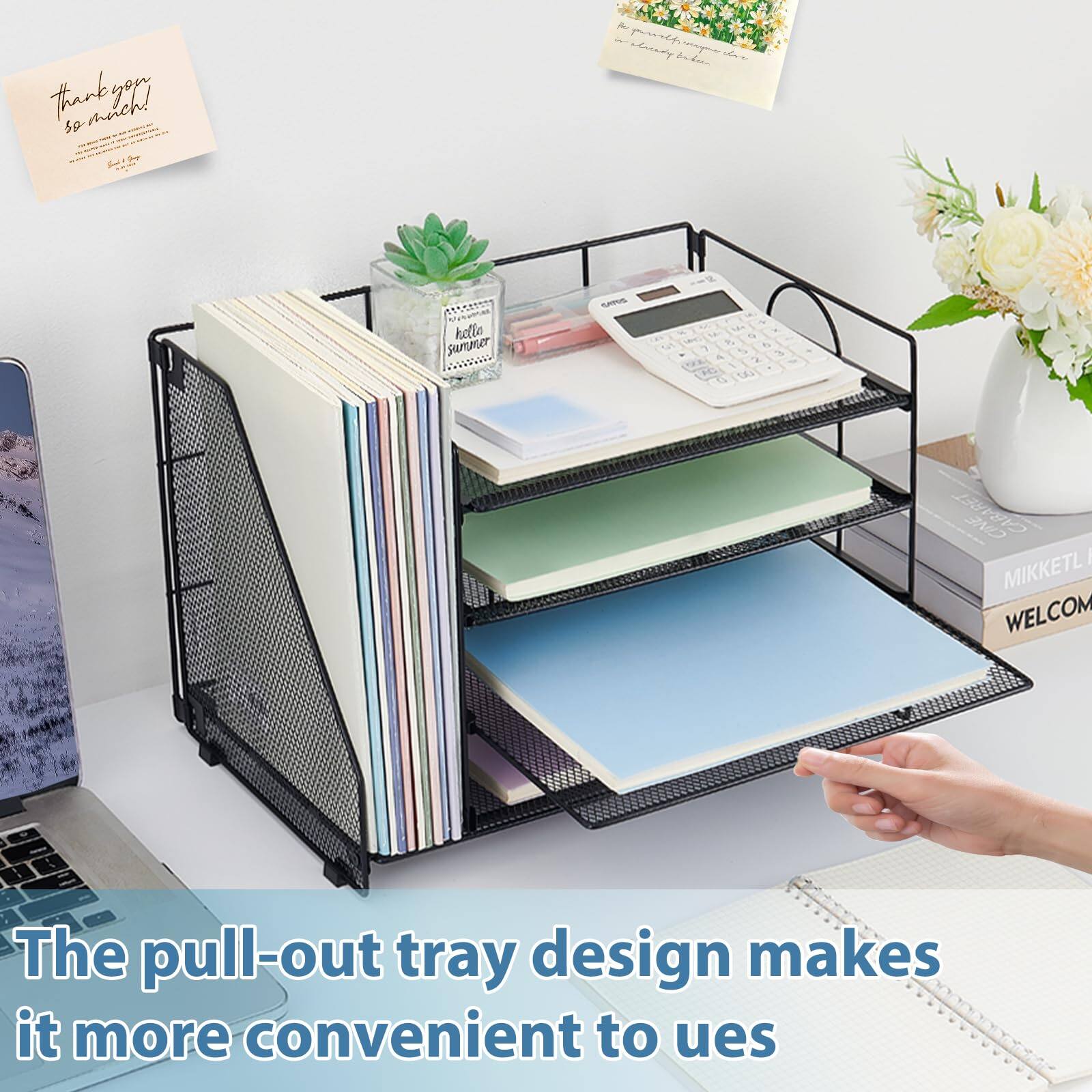 The pull-out tray design makes it more convenient to use.