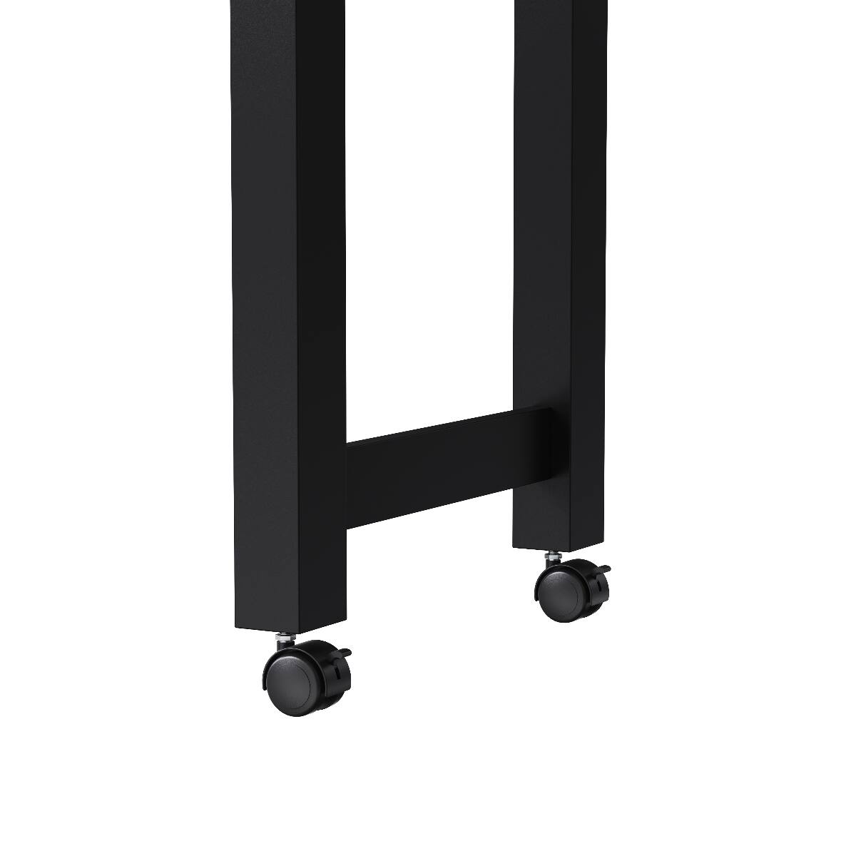 Alt View 2. Loheer - Loheer Black Kitchen Island with Extendable Dining Table, Rolling Kitchen Cart with Power Outlet, 74.8" MDF - Black.