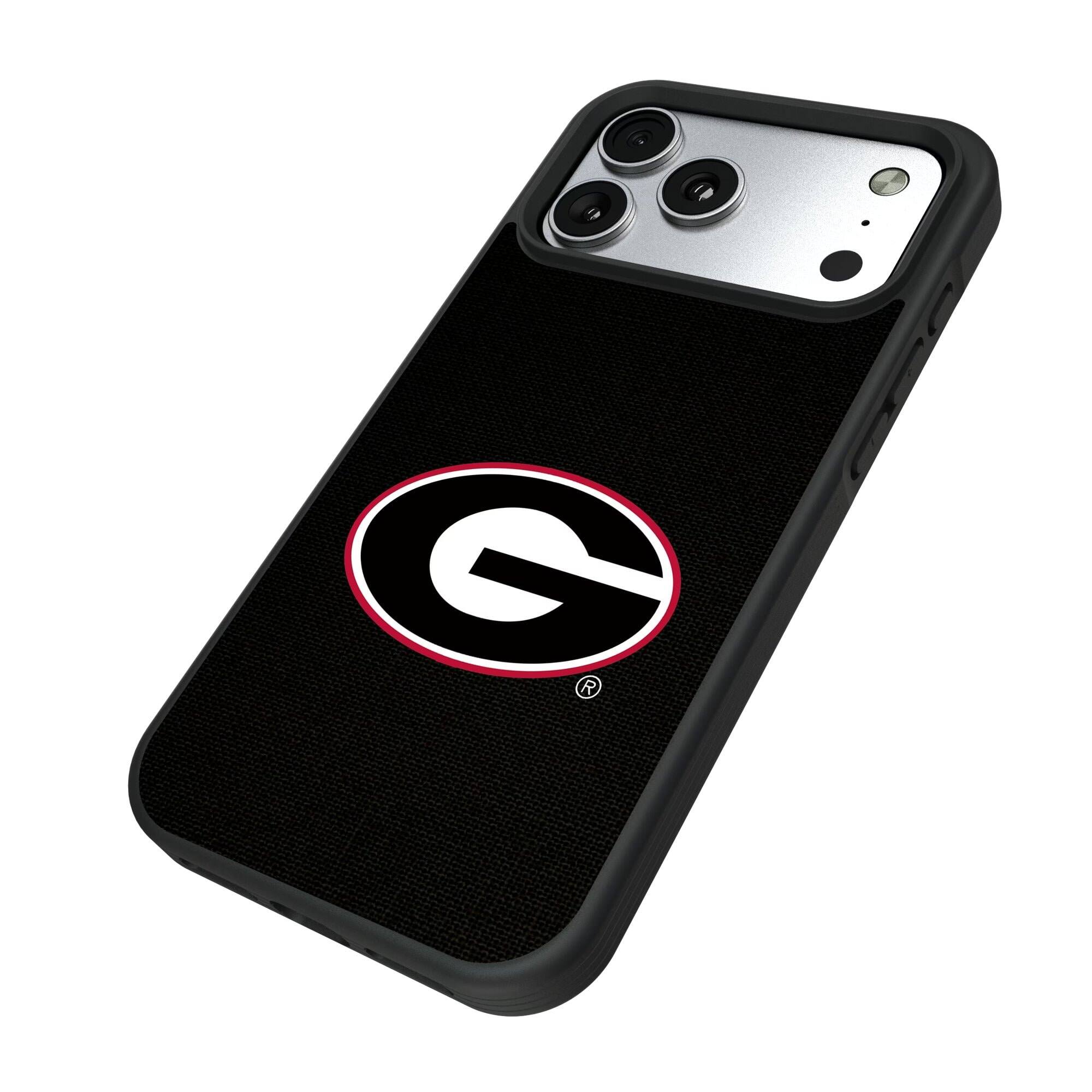 Alt View 1. Keyscaper - Georgia Bulldogs iPhone Solid Design Bump Case - 16 Plus - Multicolor.