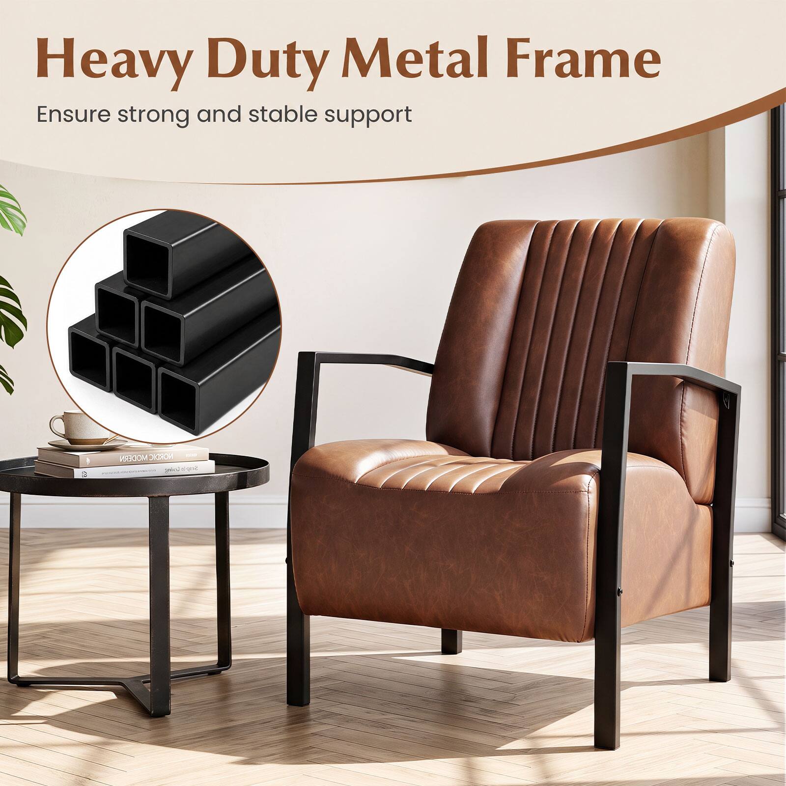 Heavy Duty Metal Frame  
Ensure strong and stable support