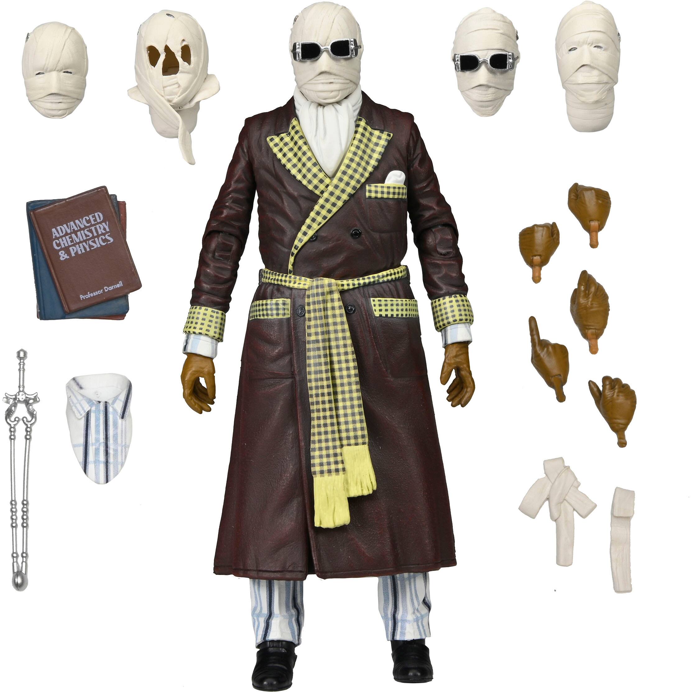 NECA - Universal Monsters 7” Scale Action Figure - Ultimate Invisible Man Figure “Kemp House” (Color)