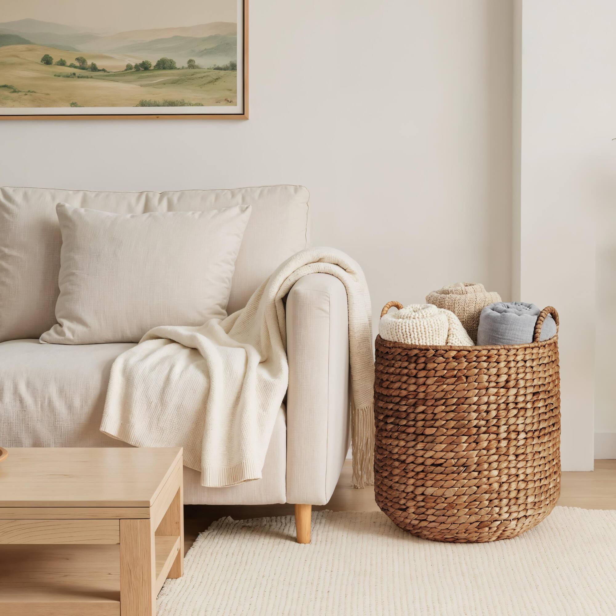 Alt View 3. Best Choice Products - Best Choice Products Round Storage Basket w/ Handles, Handwoven Water Hyacinth, Storage Organizer Tote - Chestnut - Chestnut.