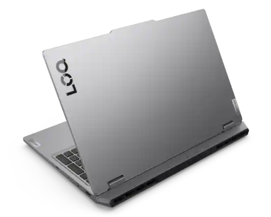 Front. Lenovo - Lenovo LOQ Laptop, 15.6" FHD IPS 144Hz, Ryzen 5 8000 Series, 16GB, NVIDIA® GeForce RTX™ 5050 Laptop GPU 8GB GDDR7 - Grey.