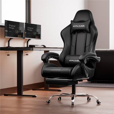 GTPlayer Gaming Chair Faux Leather Height Adjustable Computer GTPlayer Gaming Chair Faux Leather Height Adjustable Computer