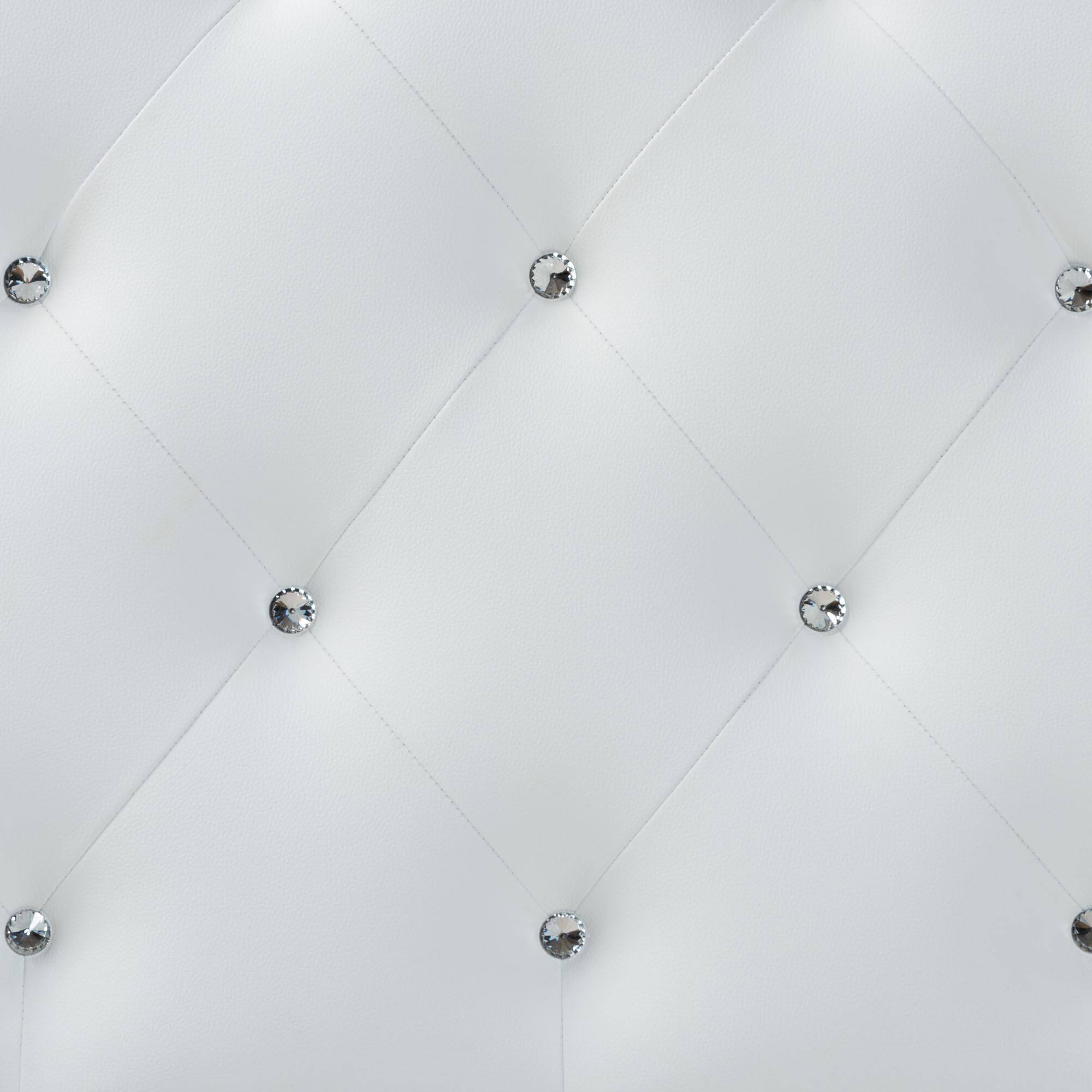 Left. Baxton Studio - Rita Modern and Contemporary Faux Leather Upholstered Button-Tufted Scalloped Twin Size Headboard - White.