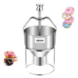VEVOR - Donut Depositor, Large Capacity Manual Donuts Dropper, 304 Stainless Steel Commercial Batter Dispenser - Silver
