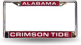 Rico Industries - Alabama Crimson Tide Chrome Metal License Plate Frame Holder - Multi