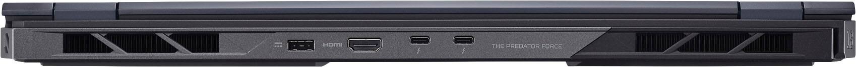 On the Predator Force laptop, there is a keyboard and a mouse.