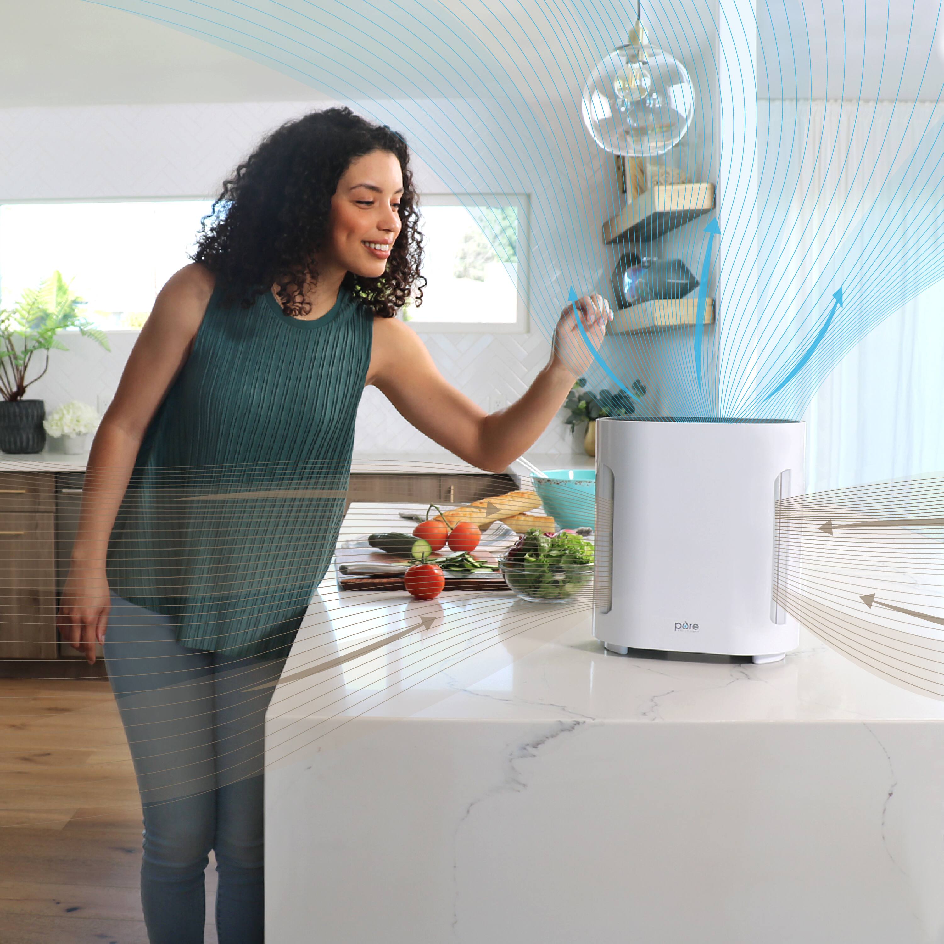 Alt View 11. Pure Enrichment - PureZone True HEPA Air Purifier - White.