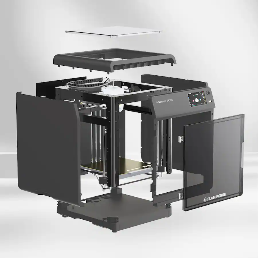 Flashforge Cover Flashforge Adventurer 5M Pro High Speed 3D Printer Bundle with 4 ...