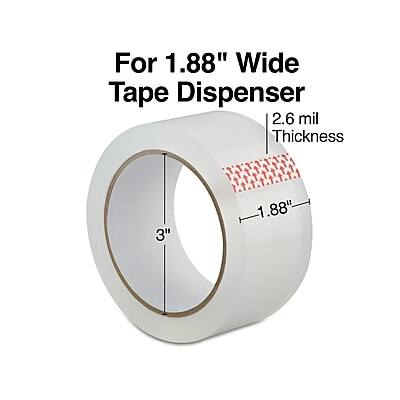 For 1.88" Wide Tape Dispenser  
2.6 mil Thickness  
3" x 1.88"