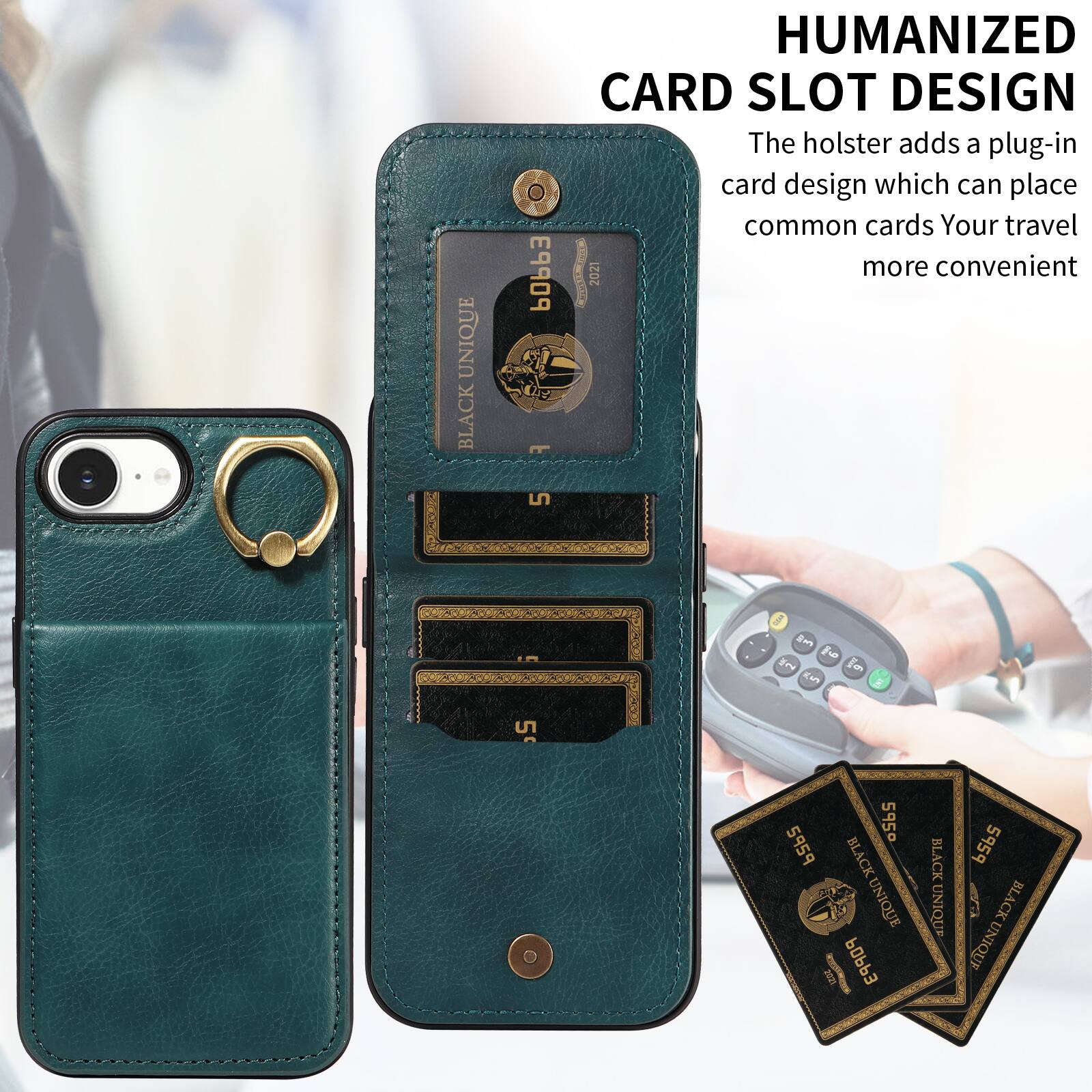 UNIQUE BLACK POPP3 F HUMANIZED CARD SLOT DESIGN

The holster adds a plug-in card design which can place common cards. Your travel 2021 more convenient

5 ! Ea 2 In lo w 5

5 595 5959

BLACK UNIQUE

I I

POBB3